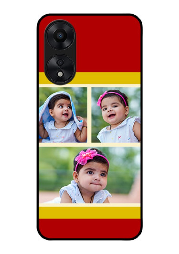 Oppo A78 5G Custom Glass Mobile Case - Multiple Pic Upload Design