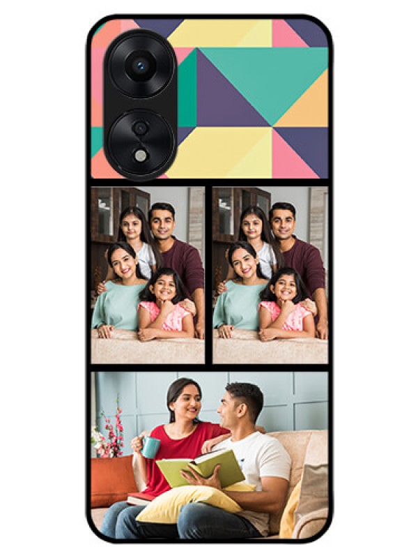 Custom Oppo A78 5G Custom Glass Phone Case - Bulk Pic Upload Design