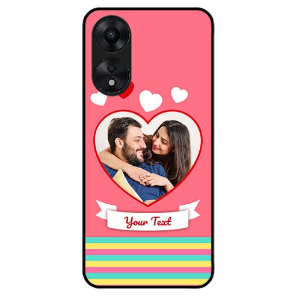 Oppo A78 5G Photo Printing on Glass Case - Love Doodle Design