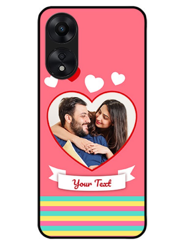 Custom Oppo A78 5G Photo Printing on Glass Case - Love Doodle Design