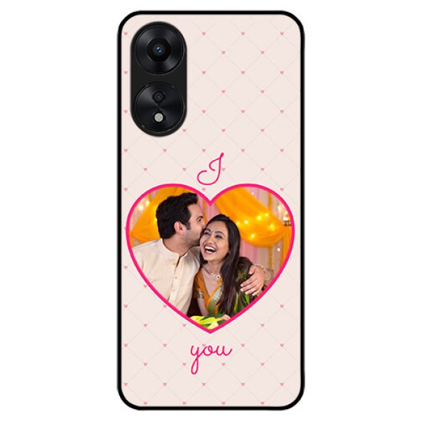 Oppo A78 5G Custom Glass Mobile Case - Heart Shape Design