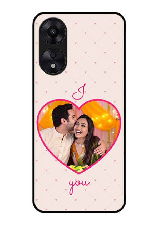 Oppo A78 5G Custom Glass Mobile Case - Heart Shape Design