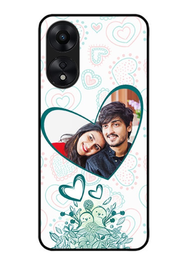 Oppo A78 5G Photo Printing on Glass Case - Premium Couple Design