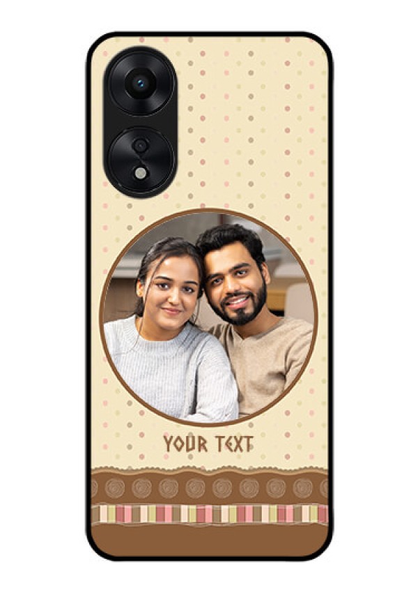 Oppo A78 5G Custom Glass Mobile Case - Brown Dotted Mobile Case Design