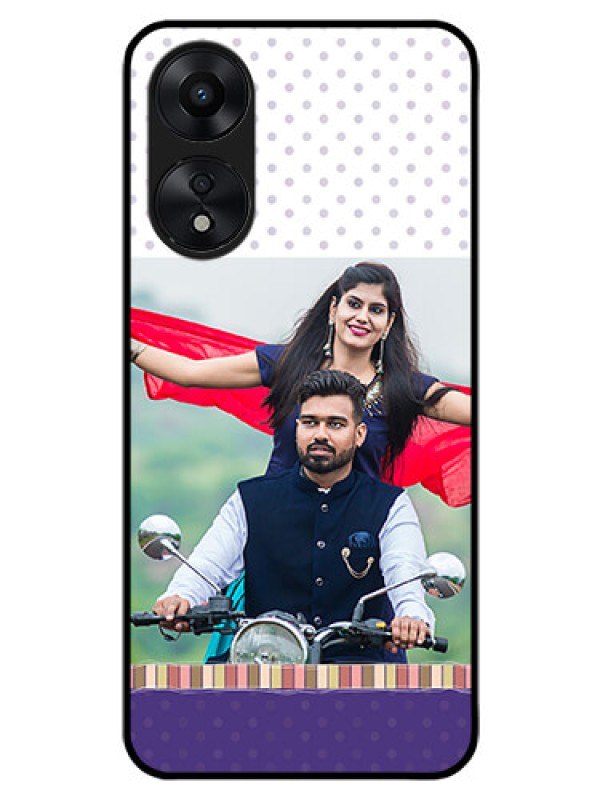 Custom Oppo A78 5G Photo Printing on Glass Case - Cute Family Design