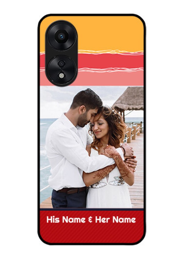 Oppo A78 5G Custom Glass Mobile Case - Colorful Case Design