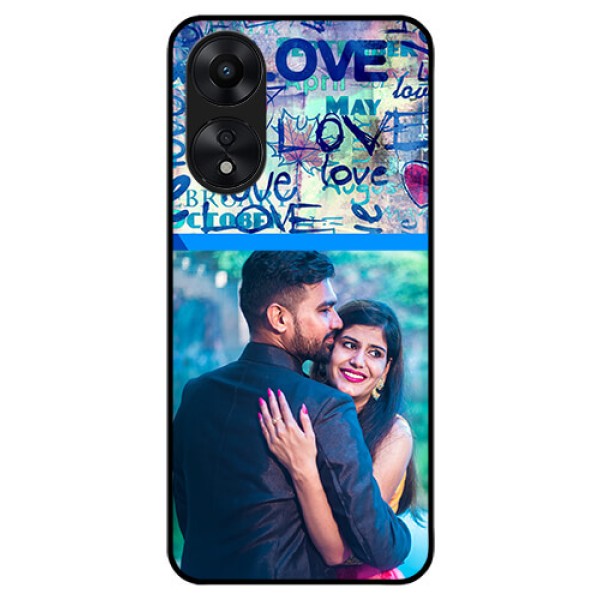 Oppo A78 5G Custom Glass Mobile Case - Colorful Love Design