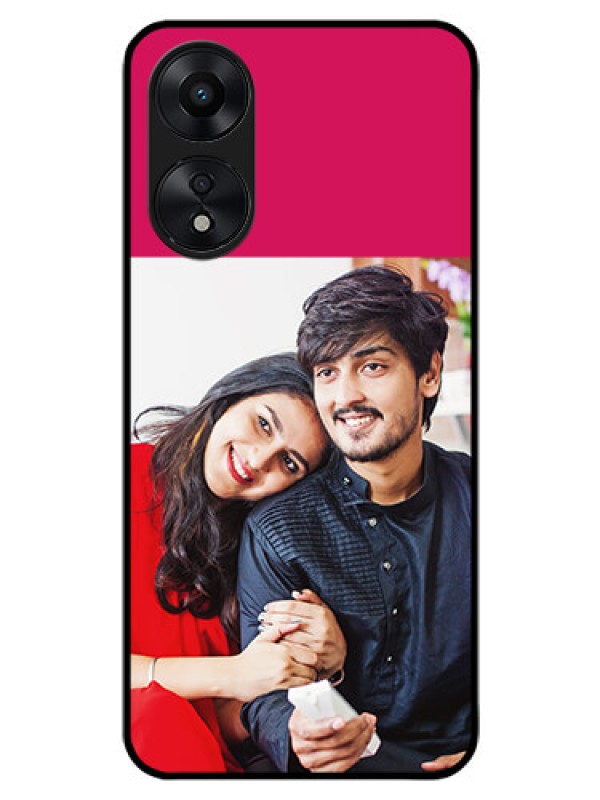 Custom Oppo A78 5G Custom Glass Mobile Case - Anniversary Cover Design