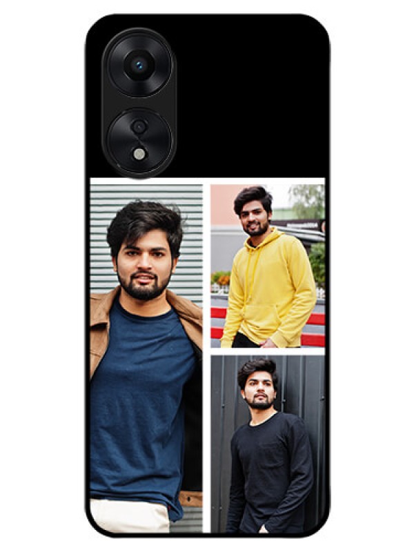 Custom Oppo A78 5G Photo Printing on Glass Case - Upload Multiple Picture Design