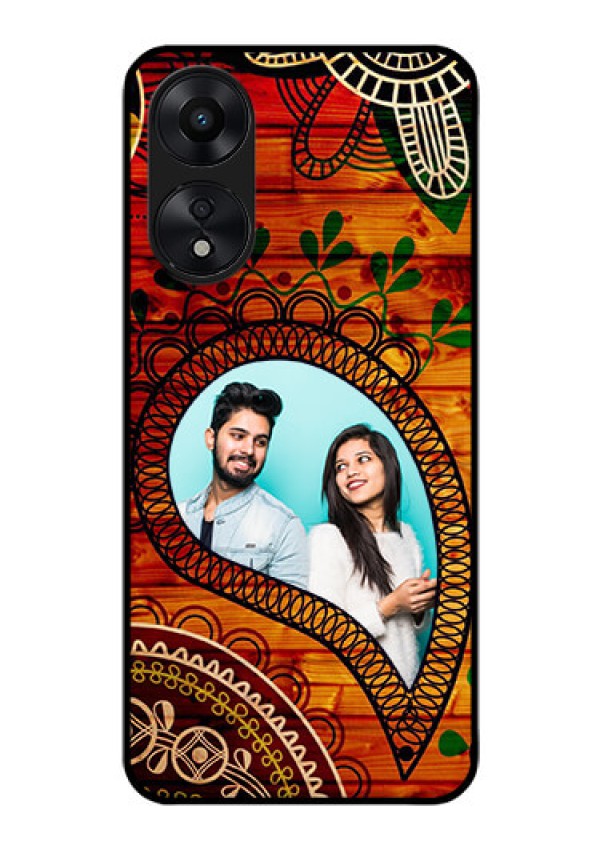 Oppo A78 5G Personalized Glass Phone Case - Abstract Colorful Design