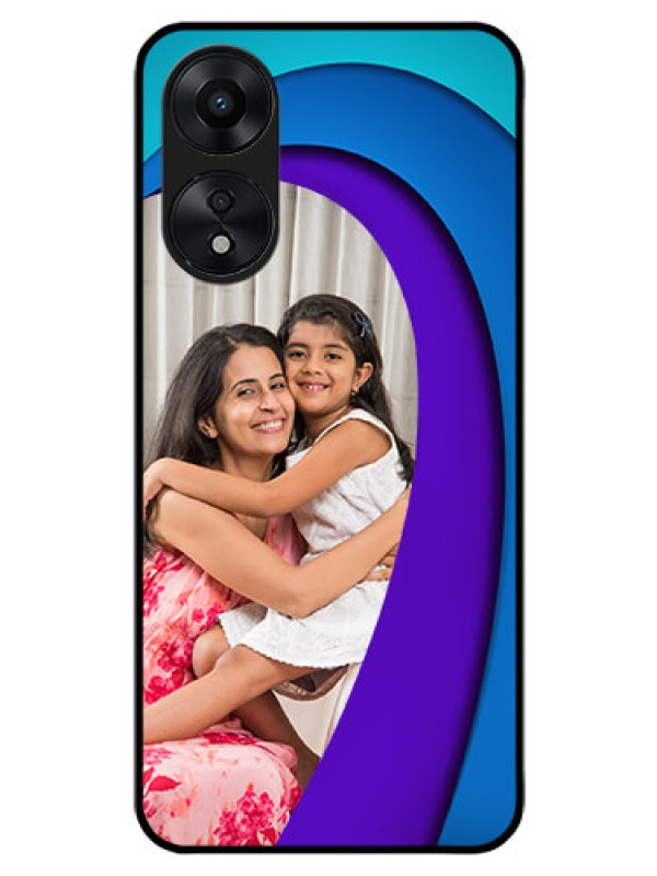 Custom Oppo A78 5G Photo Printing on Glass Case - Simple Pattern Design