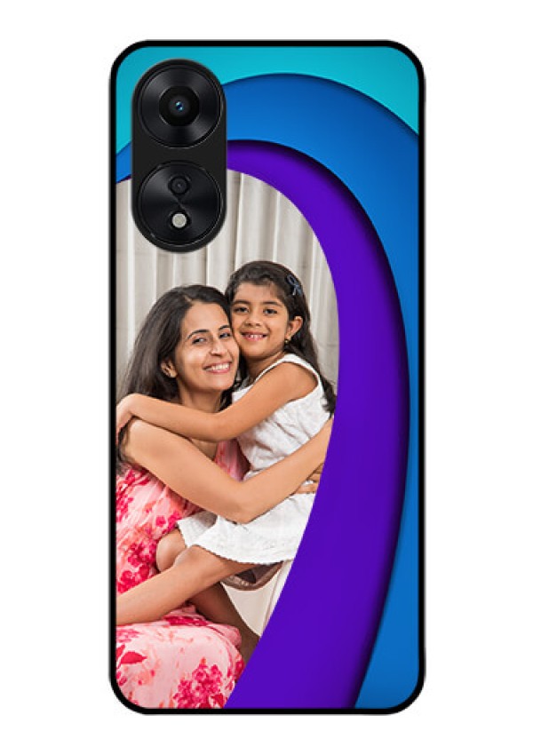 Oppo A78 5G Photo Printing on Glass Case - Simple Pattern Design