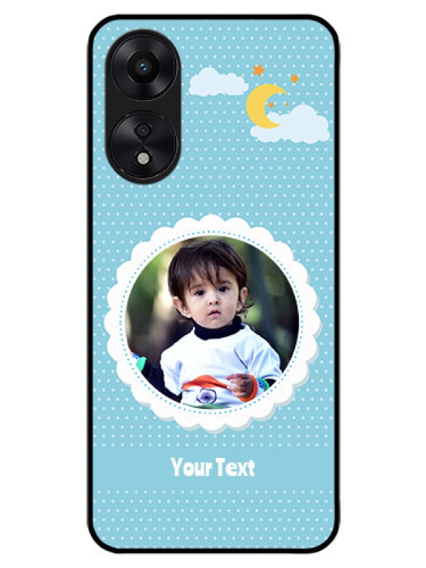 Custom Oppo A78 5G Personalised Glass Phone Case - Violet Pattern Design