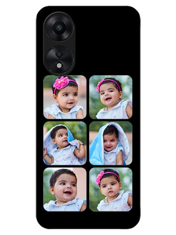 Custom Oppo A78 5G Photo Printing on Glass Case - Multiple Pictures Design