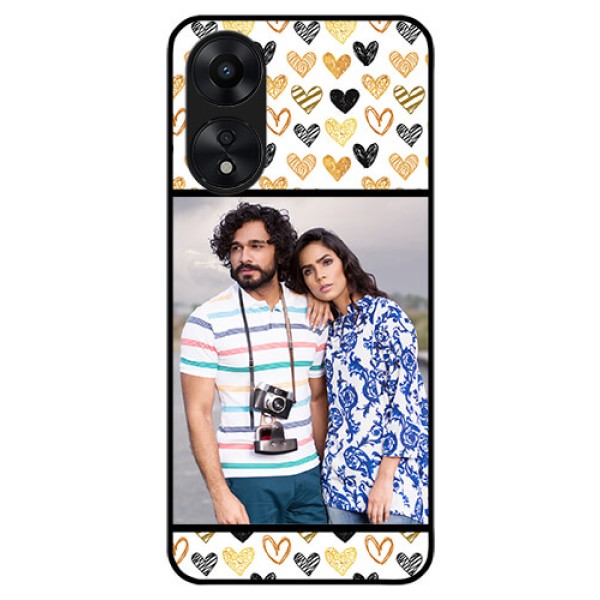 Oppo A78 5G Photo Printing on Glass Case - Love Symbol Design