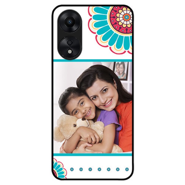 Oppo A78 5G Custom Glass Phone Case - Flower Design