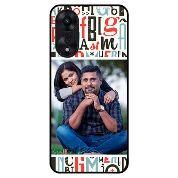 Oppo A78 5G Personalized Glass Phone Case - Alphabet Design