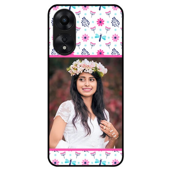 Oppo A78 5G Photo Printing on Glass Case - Colorful Flower Design Oppo A78 5G Photo Printing on Glass Case - Colorful Flower Design