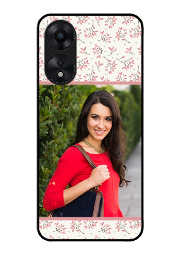 Oppo A78 5G Custom Glass Phone Case - Premium Floral Design