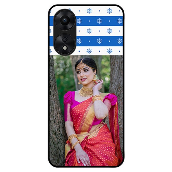 Oppo A78 5G Photo Printing on Glass Case - Snow Pattern Design