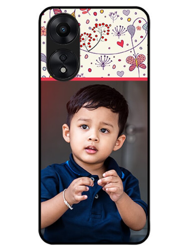 Custom Oppo A78 5G Custom Glass Mobile Case - Premium Floral Design