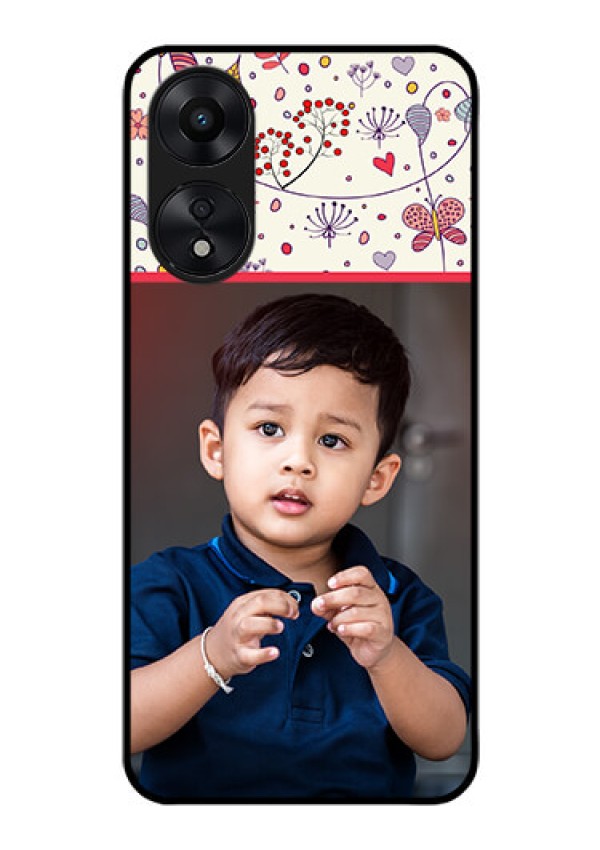 Oppo A78 5G Custom Glass Mobile Case - Premium Floral Design