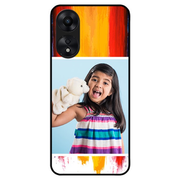 Oppo A78 5G Personalized Glass Phone Case - Multi Color Design