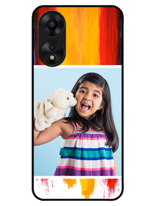 Custom Oppo A78 5G Personalized Glass Phone Case - Multi Color Design