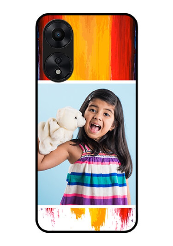 Oppo A78 5G Personalized Glass Phone Case - Multi Color Design