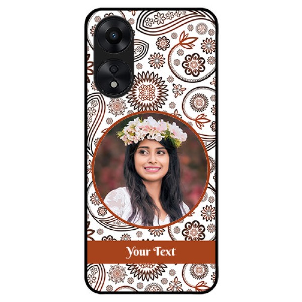 Oppo A78 5G Custom Glass Mobile Case - Abstract Flower Design