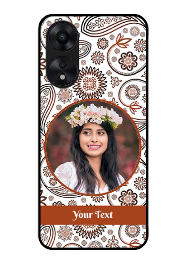 Oppo A78 5G Custom Glass Mobile Case - Abstract Flower Design