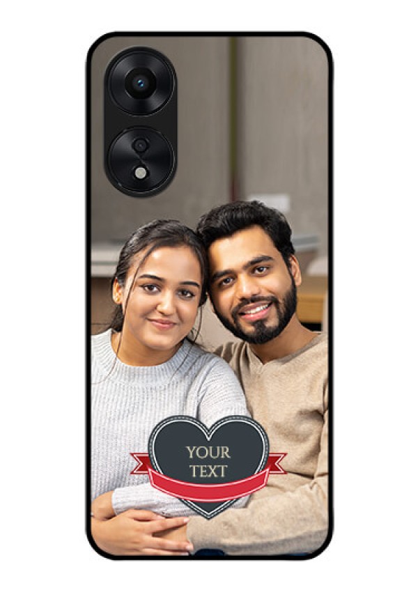Oppo A78 5G Custom Glass Phone Case - Just Married Couple Design