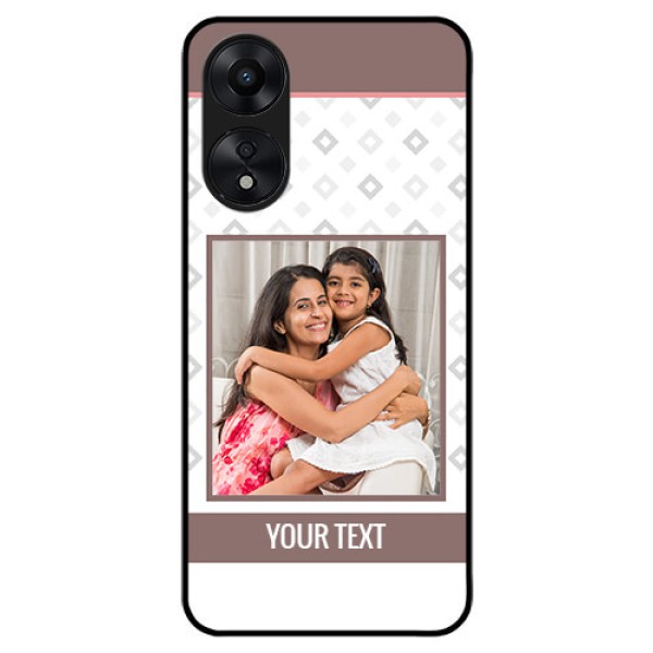 Oppo A78 5G Photo Printing on Glass Case - Simple Diamond Design