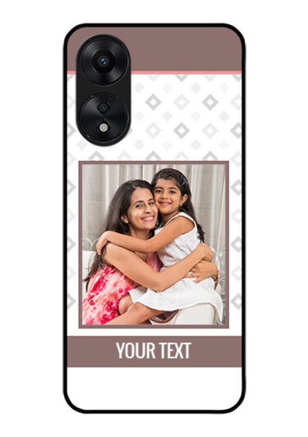 Oppo A78 5G Photo Printing on Glass Case - Simple Diamond Design