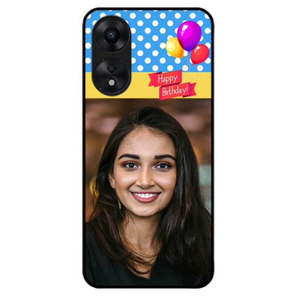 Oppo A78 5G Custom Glass Mobile Case - Happy Birthday Design