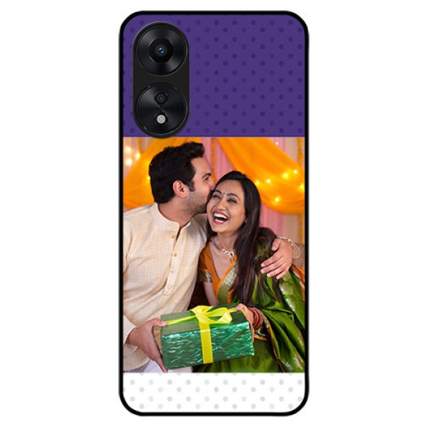 Oppo A78 5G Personalized Glass Phone Case - Violet Pattern Design Oppo A78 5G Personalized Glass Phone Case - Violet Pattern Design