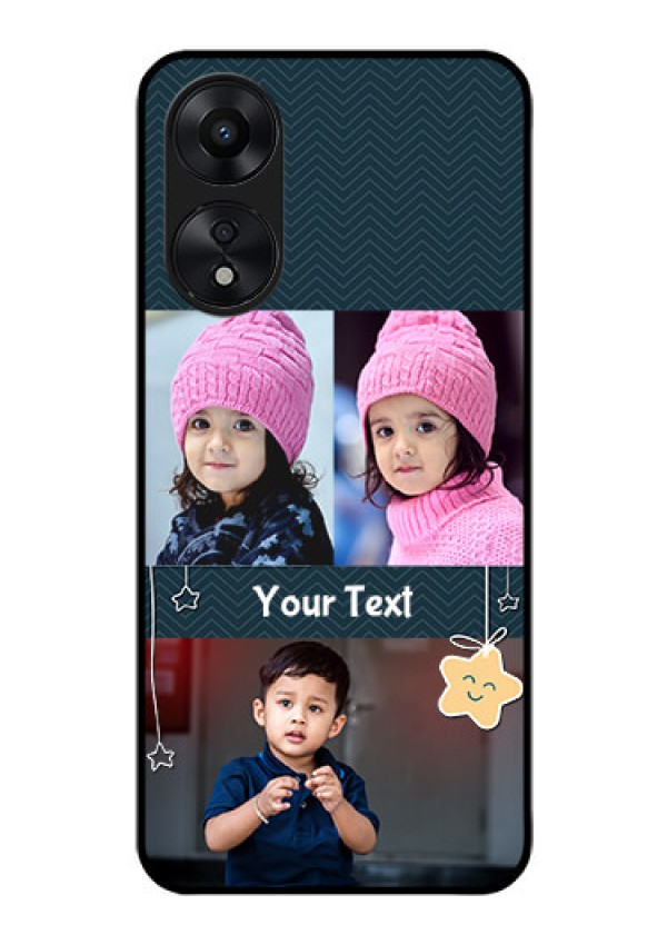 Oppo A78 5G Custom Glass Mobile Case - Hanging Stars Design