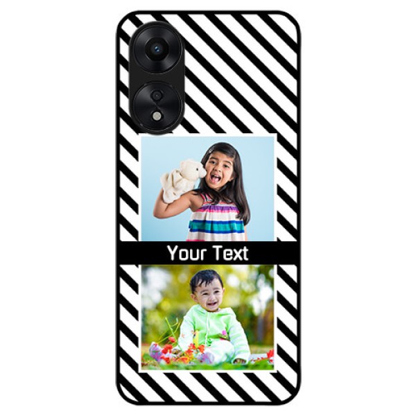 Oppo A78 5G Photo Printing on Glass Case - Black And White Stripes Design Oppo A78 5G Photo Printing on Glass Case - Black And White Stripes Design