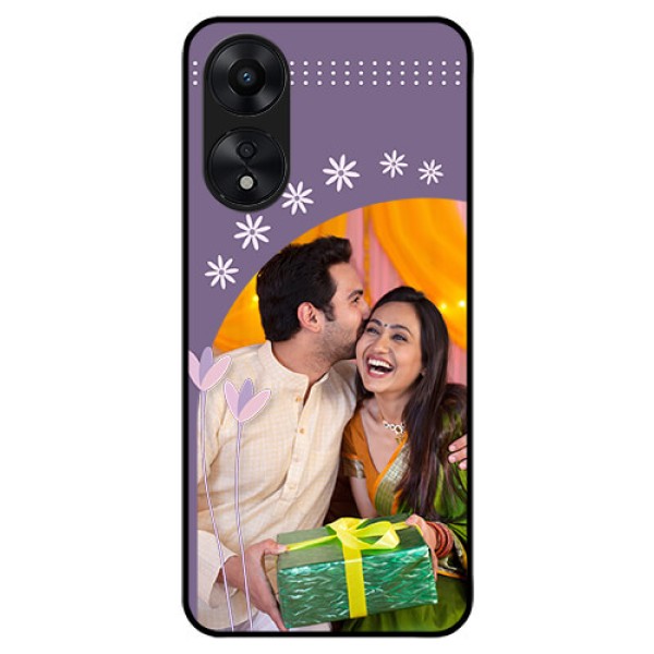 Oppo A78 5G Custom Glass Mobile Case - Lavender flowers design