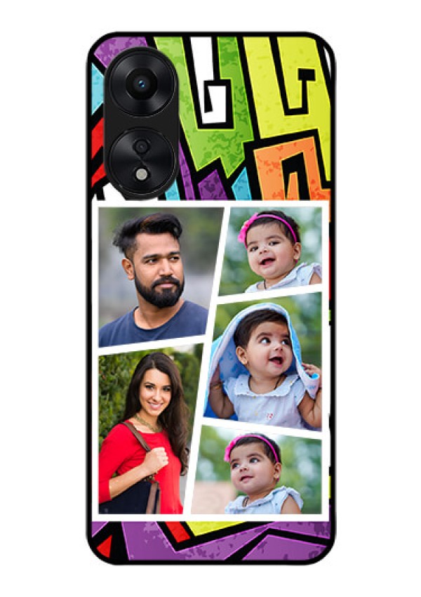 Oppo A78 5G Custom Glass Phone Case - Graffiti pattern Design