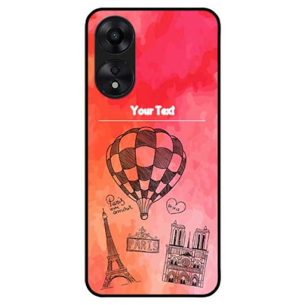 Oppo A78 5G Custom Glass Phone Case - Paris Theme Design
