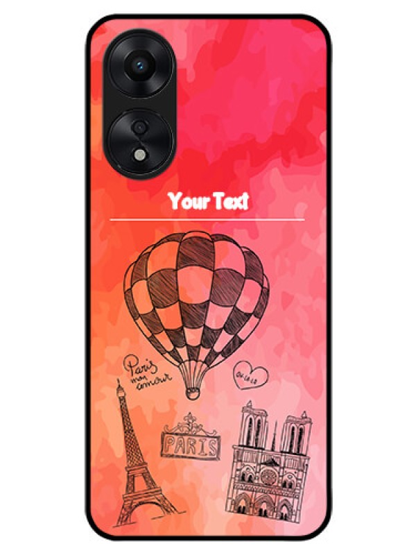 Custom Oppo A78 5G Custom Glass Phone Case - Paris Theme Design