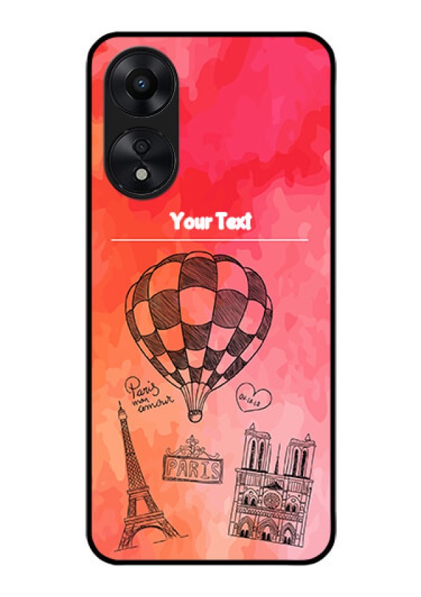 Oppo A78 5G Custom Glass Phone Case - Paris Theme Design
