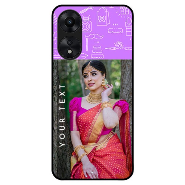 Oppo A78 5G Custom Glass Mobile Case - Birthday Icons Design