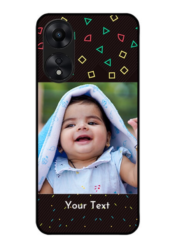 Oppo A78 5G Custom Glass Phone Case - with confetti birthday design