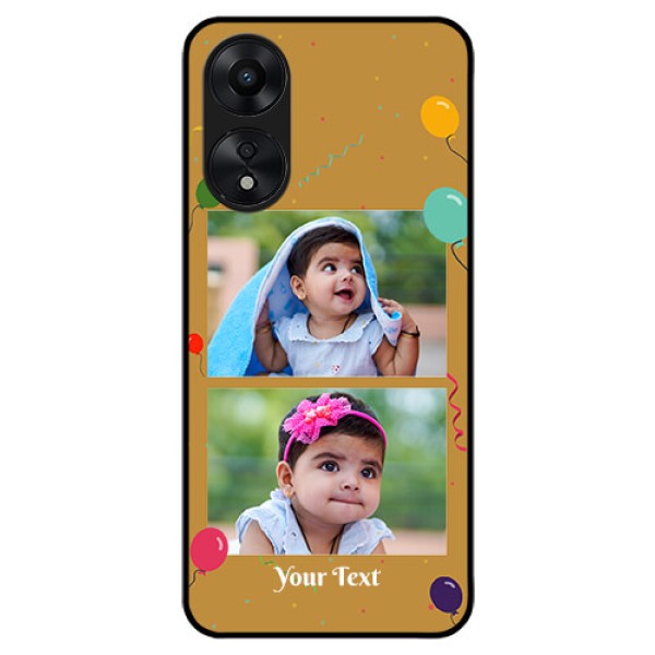 Oppo A78 5G Personalized Glass Phone Case - Image Holder with Birthday Celebrations Design Oppo A78 5G Personalized Glass Phone Case - Image Holder with Birthday Celebrations Design