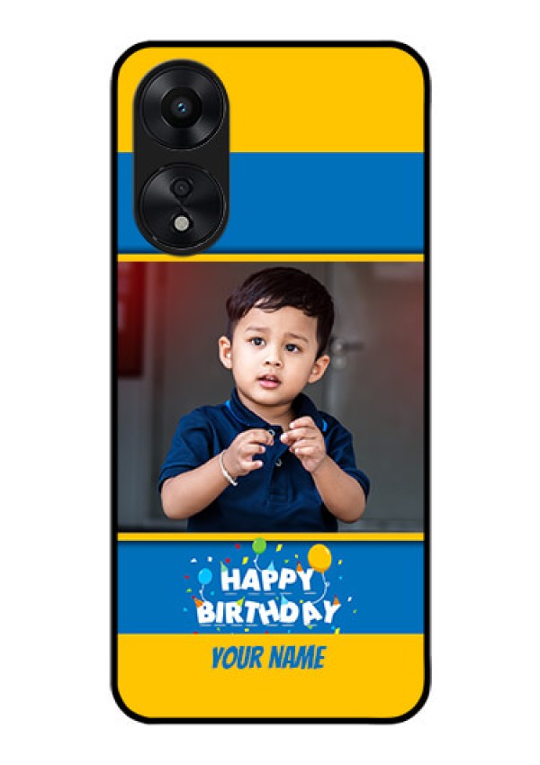 Oppo A78 5G Custom Glass Mobile Case - Birthday Wishes Design