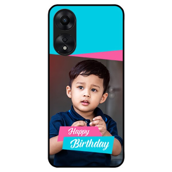 Oppo A78 5G Personalized Glass Phone Case - Image Holder with 2 Color Design