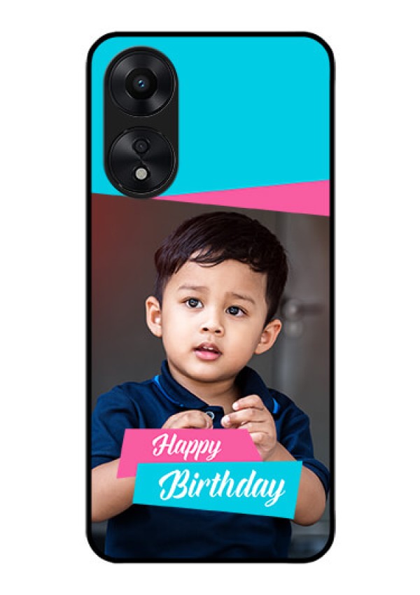 Oppo A78 5G Personalized Glass Phone Case - Image Holder with 2 Color Design
