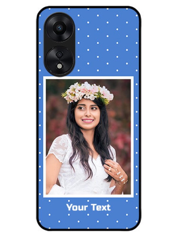 Custom Oppo A78 5G Photo Printing on Glass Case - Polka dots design